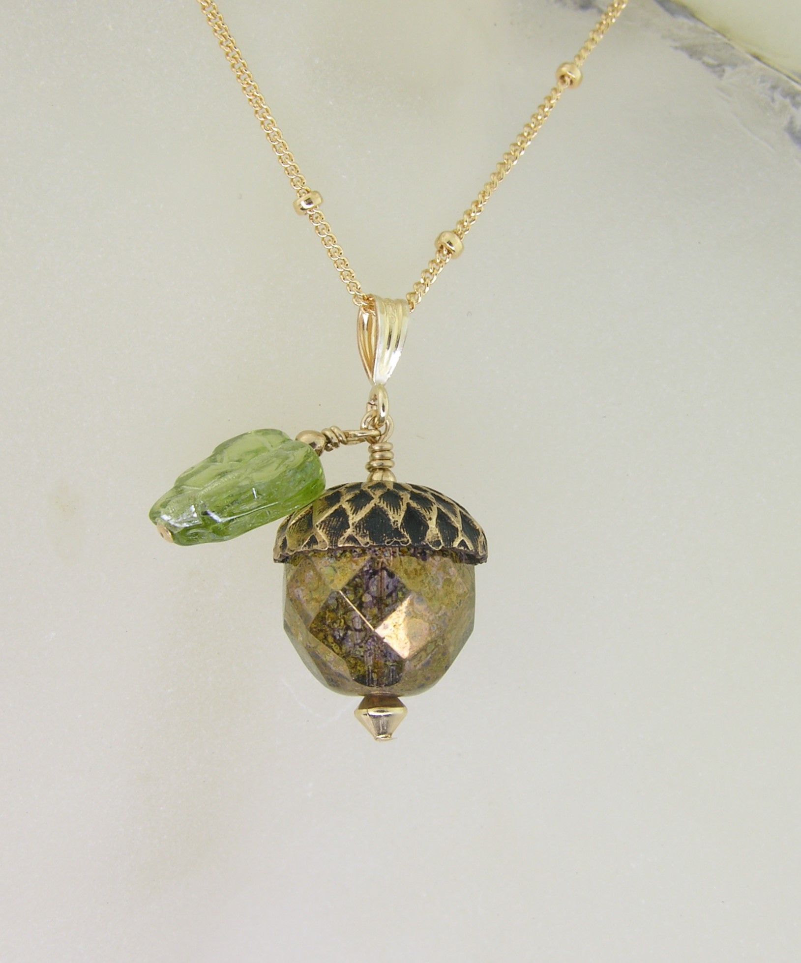 Artisan gold necklace on sale
