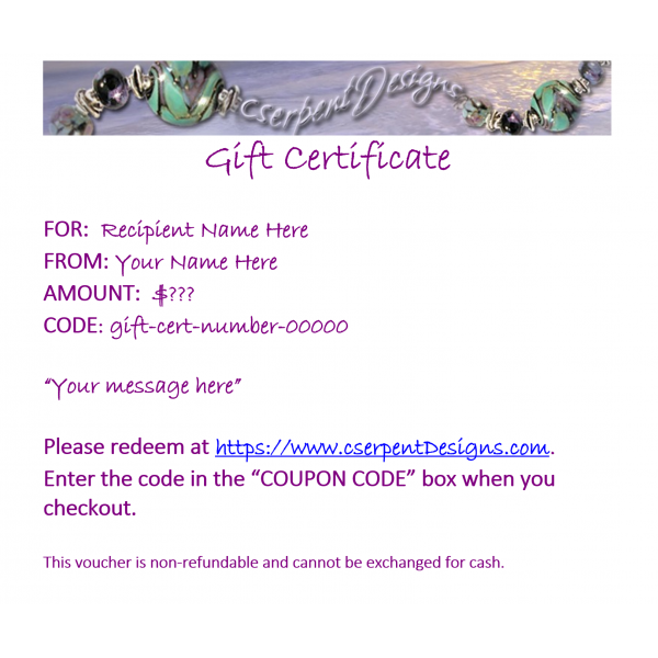 gift certificate image