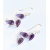 Amethyst faceted drops with accents in crystal quartz, moonstone and sterling