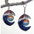Artisan made enamel on copper earrings inspired by the San Diego Wave logo