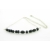 Artisan made sterling silver BITE ME morse code necklace with black onyx