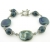 Apatite Dots Bracelet Handmade bracelet teal apatite gemstones kazuri ceramic sterling silver