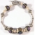 Organic Purple Bracelet Handmade bracelet purple ivory brown gemstone artisan lampwork sterling silver