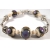 Organic Purple Bracelet Handmade bracelet purple ivory brown gemstone artisan lampwork sterling silver