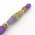 Artisan made purple and beige metal pen with artisan lampwork picture jasper