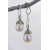 Artisan made sterling petal earrings with AAA white freshwater pearls