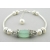 Aqua Chalcedony and Pearls Bracelet Handmade bracelet aqua chalcedony gemstone white freshwater pearls sterling