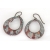 Artisan made organic raku enamel on copper earrings with niobium ear wires