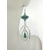 In The Ocean Earrings Handmade earrings with blue teal green lampwork glass, turquoise sterling