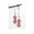 Handmade pink, white, peach earrings with artisan furnace glass, sterling