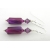 Handmade fuchsia purple grape earrings with artisan furnace glass, sterling