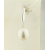 Handmade white AA grade pearl sterling silver post earrings & a sterling dangle