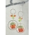 Orange Glow Earrings - handmade artisan lampwork sterling silver orange