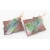 Artisan made organic enamel on fold formed green blue white copper earrings