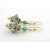 Handmade earrings with turquoise klimt style venetian beads gold fill vermeil