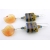 Handmade blue orange lampwork earrings carnelian leaf sterling