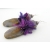 Artisan made brown purple lampwork earrings amethyst sage agate sterling