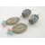 Handmade blue and pink earrings with lampwork glass angelite pink opal sterling