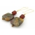 Handmade necklace/earrings topaz artisan lampwork red creek jasper gold fill