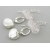 Artisan made white sterling earrings with baroque pearls lampwork