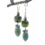 Handmade aqua purple earrings lampwork aquamarine amethyst iolite sterling