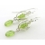 Artisan lime green earrings with caged peridot and sterling silver