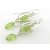 Caged Peridot Earrings Artisan lime green earrings with caged peridot and sterling silver