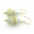 Handmade earrings with baby blue gold venetian bead chalcedony gold fill vermeil