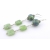 Handmade light green blue purple earrings with green kyanite, lampwork, sterling