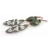 Ripples and Crackles Earrings Artisan made green fold formed enamel on copper earrings jasper