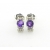 Handmade post earrings with AAA grade amethyst and sterling silver settings