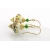 Handmade earrings with ivory klimt style venetian beads tsavorite gold fill