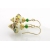 Golden Ivory Klimt Earrings Handmade earrings with ivory klimt style venetian beads tsavorite gold fill