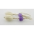 Handmade earrings with wooly mammoth ivory, purple amethyst gold fill ear wires