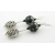 Silver Leaves Earrings Artisan made sterling leaf earrings with black ivory lampwork, onyx