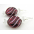 Dark Peppermint Candy Earrings Artisan made red white black blown glass Czech glass sterling silver earrings