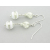 Snowy Sparkle Earrings - gold leaf white venetian glass sterling silver artisan