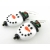 Artisan made white glass snowman face earrings in sterling Christmas winter hat