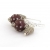 Handmade maroon brown earrings, lampwork, jasper and sterling