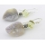 Handmade earrings yellow gray lemon quartz agate leaves sterling