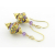 Handmade earrings with purple klimt style venetian beads amethyst gold fill