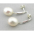 Handmade white AA grade pearl sterling silver post earrings & a sterling dangle