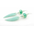 Still Waters Earrings Handmade aqua earrings lampwork amazonite leaves sterling