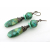 Tantalizing Teal Earrings Artisan made teal earrings shattuckite turquoise dichroic glass copper
