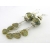 Green and Ivory Earrings Handmade earrings green white etched lampwork ivoryite Czech petals sterling