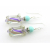 Turq and Purp Earrings Handmade turquoise, purple, white earrings with artisan furnace glass, sterling