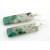 Handmade teal and white earrings with Peruvian chrysocolla drops and sterling si