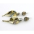 Patterns in Rock and Glass Earrings Artisan made cream lampwork leaf earrings crazy lace agate gemstone sterling