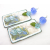 Blue Roses Earrings blue roses bouquet on ivory beige enamel on copper, lampwork, vintage feel earri