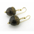 Handmade earrings with faceted smoky quartz acorn gold fill fall autumn